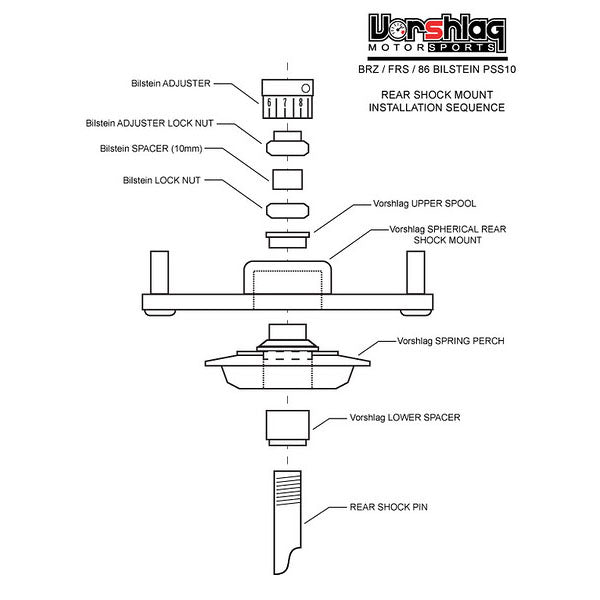 Vorshlag Rear Upper Shock Mounts 2008-2021 WRX/STI